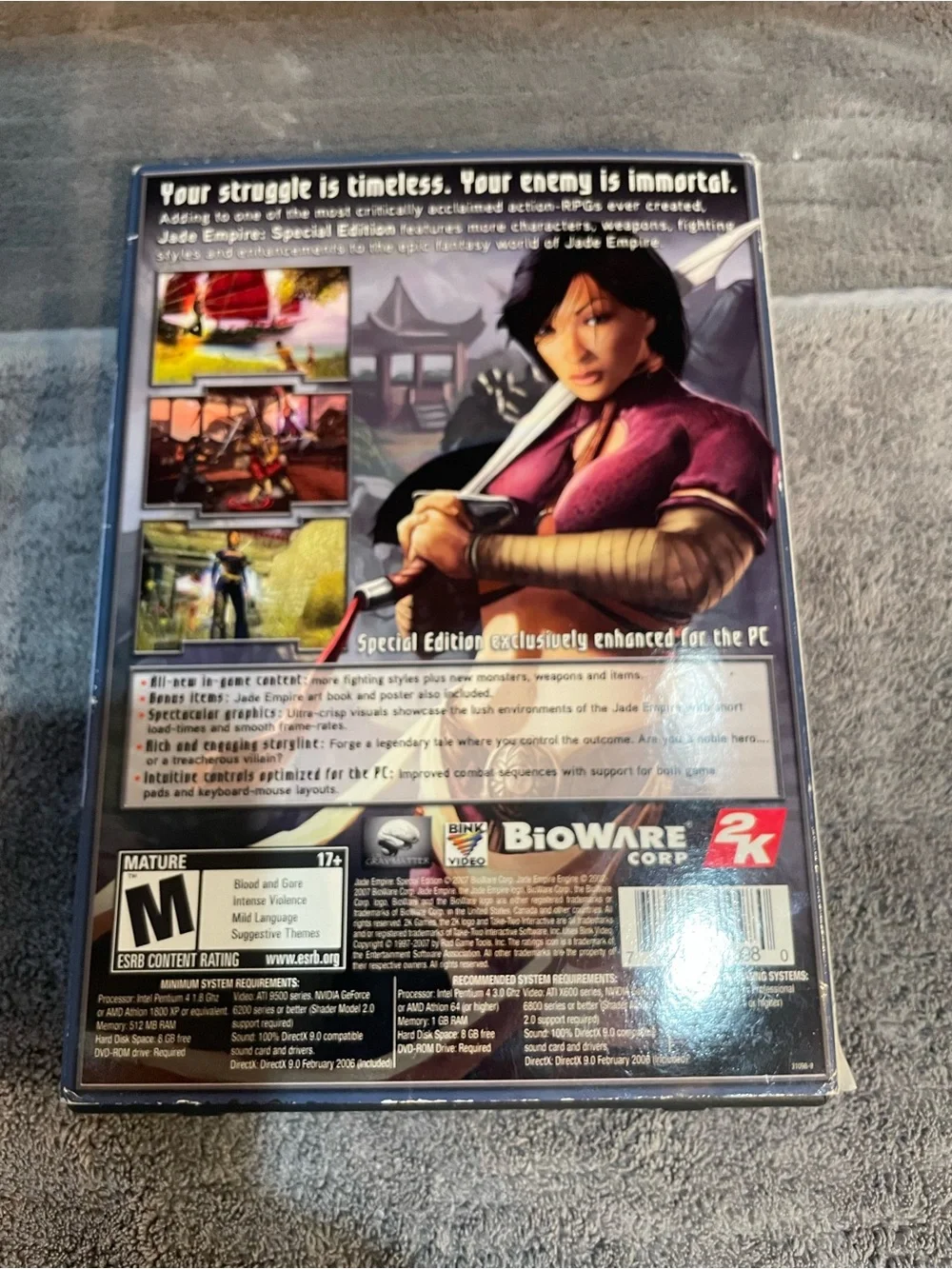 Jade Empire: Special Edition, PC, 2007 DVD-ROM Game with Poster and Manual